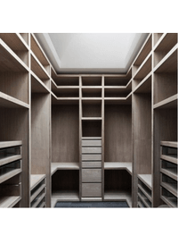 П-образная гардеробная комната в классическом стиле Улан-Удэ