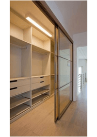 Линейная гардеробная комната с дверями купе Улан-Удэ