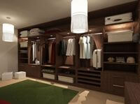 Классическая гардеробная комната из массива с подсветкой Улан-Удэ