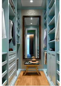 Параллельная гардеробная комната с большим зеркалом Улан-Удэ